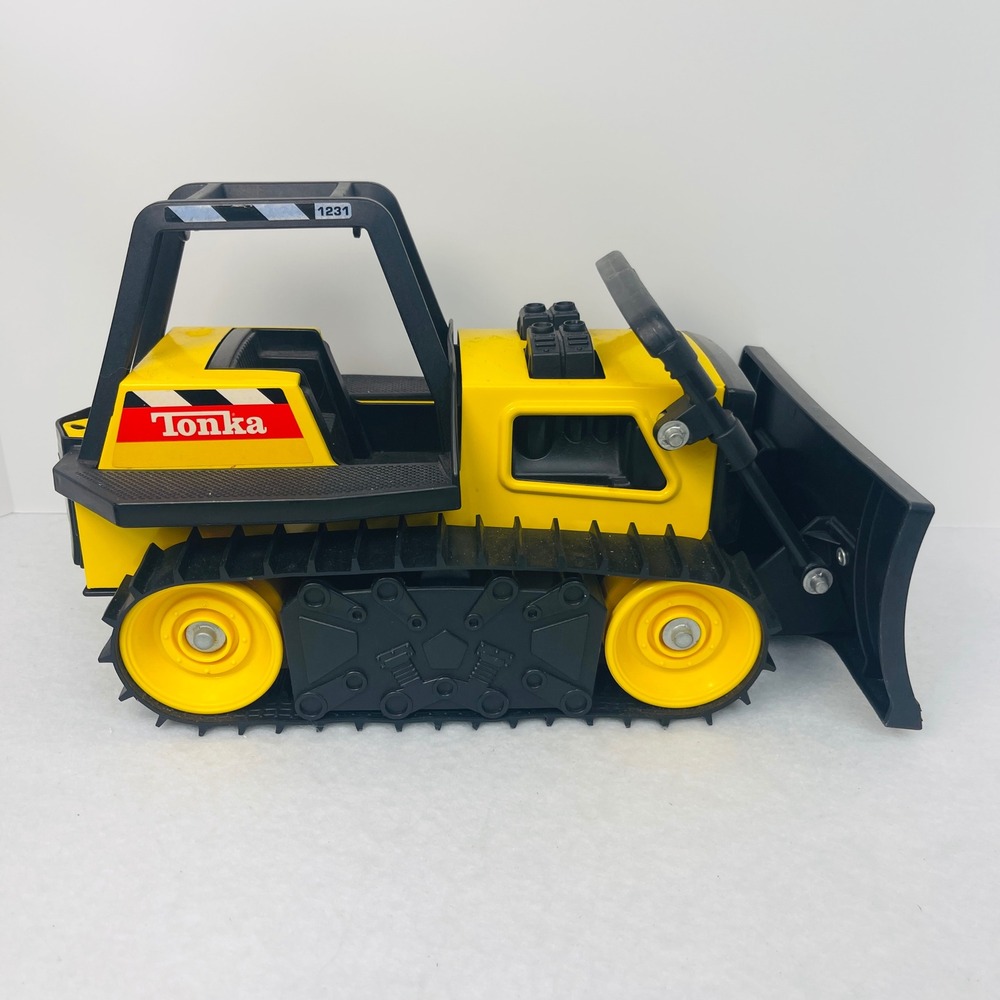 Tonka Steel Classics Bulldozer Yellow Black Construction Toy Vehicle 1231